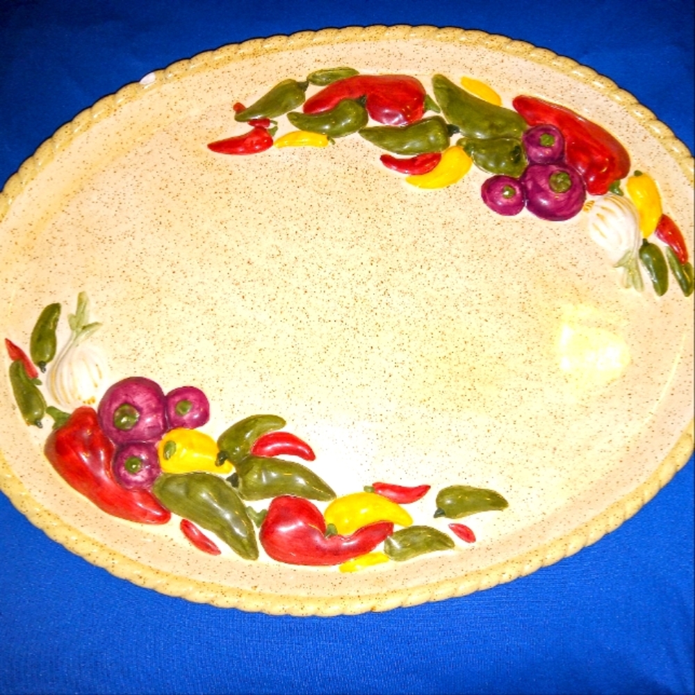Ceramic Pottery Oval Platter (Make a Offer)